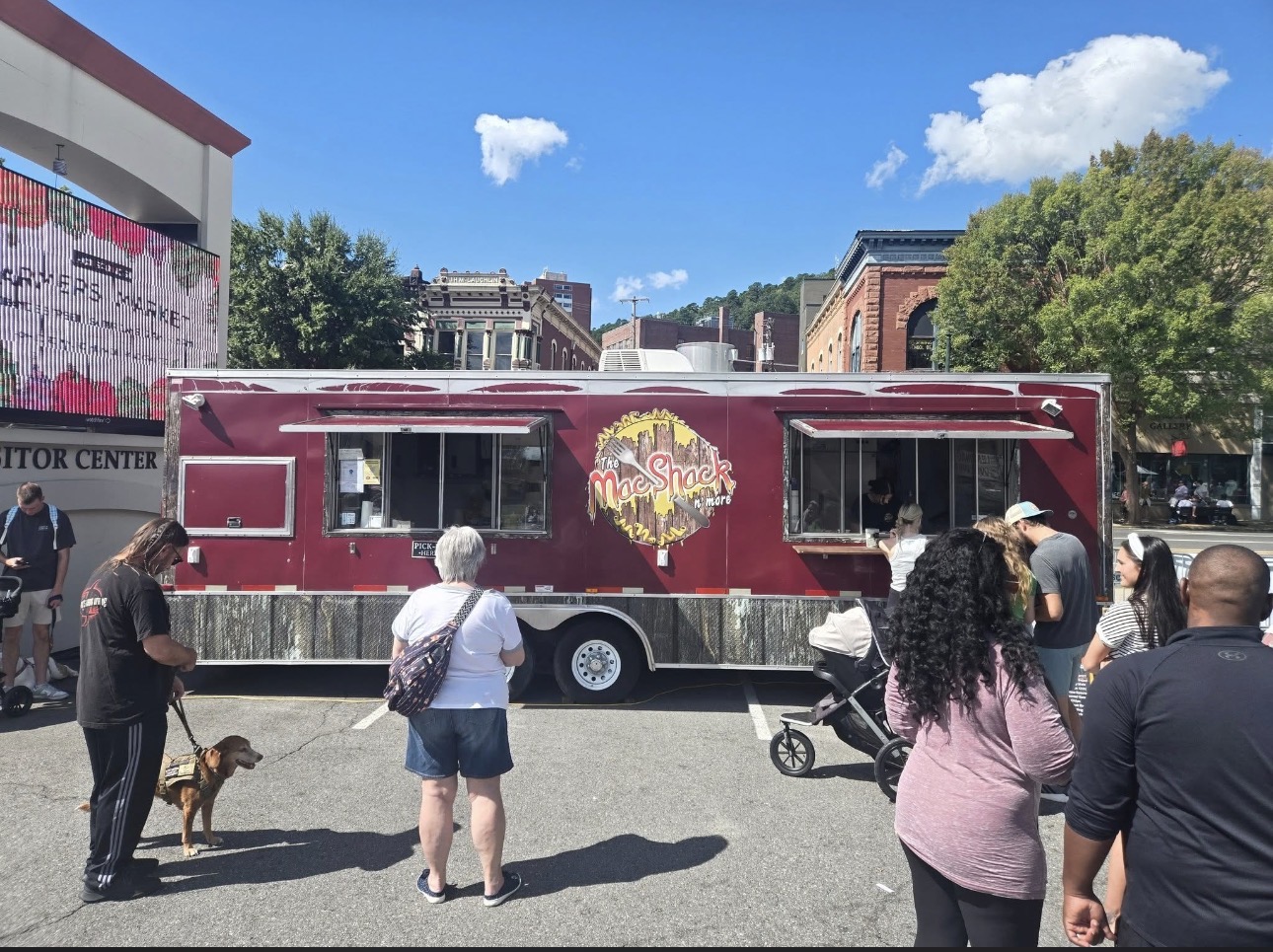 The Mac Shack N More food truck and crowd